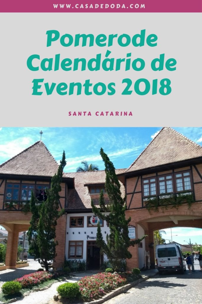 Pomerode Calendário de Eventos 2018