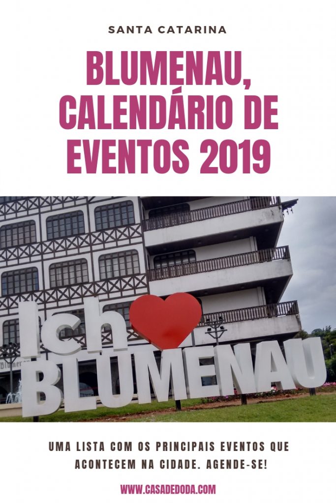 Calendário de Eventos Blumenau 2019