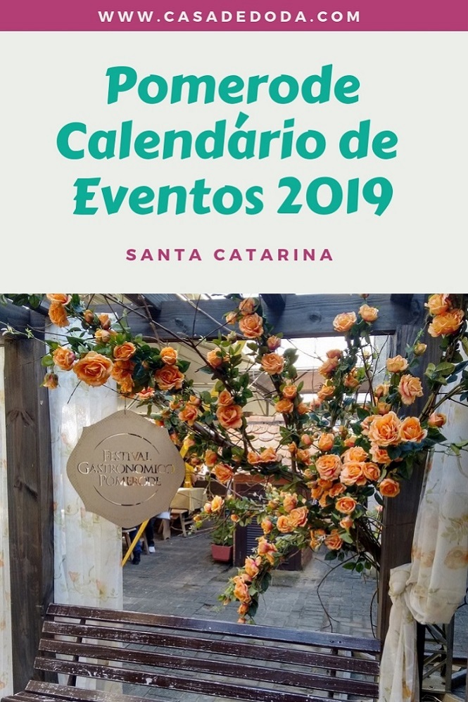 Pomerode, Calendário de Eventos 2019
