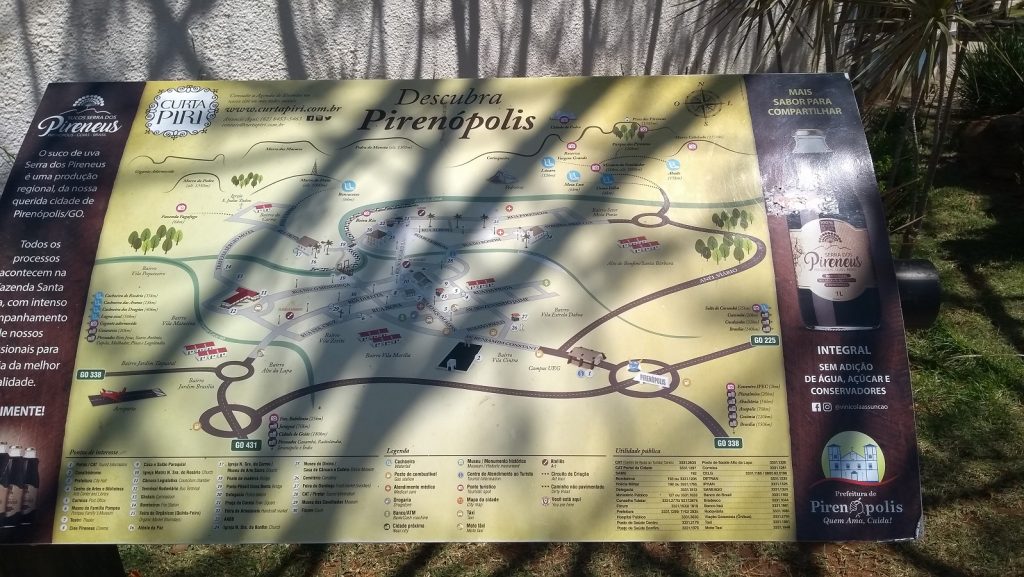 Pirenópolis, mapa do centro histórico